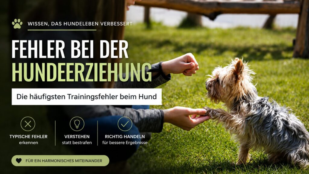 Häufige Fehler bei der Hundeerziehung – Hundetraining mit Hund im Park